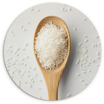 Cuadro redondo - Madera - Cuchara - Arroz