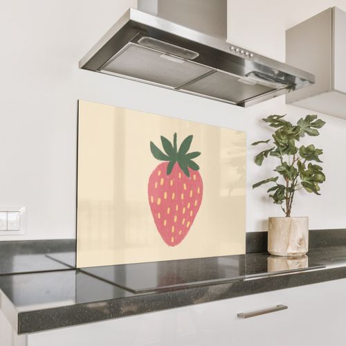 Salpicaderos de cocina - Fresa - Minimalista - Rojo - Fruta