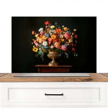Salpicaderos de cocina - Oro - Flores - Colores - Jarrón