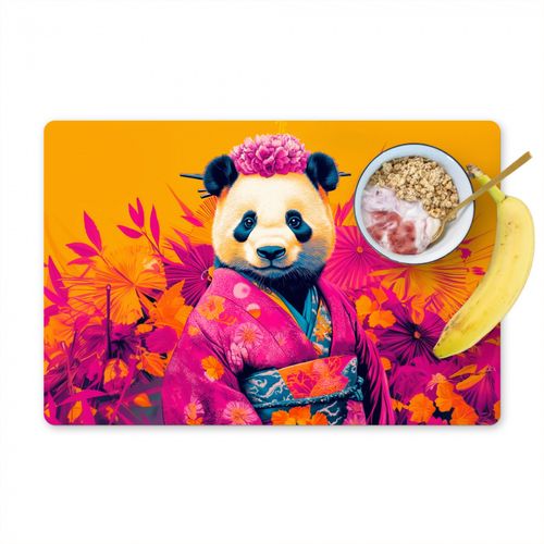 Salvamanteles - Kimono - Rosa - Panda - Corona de flores