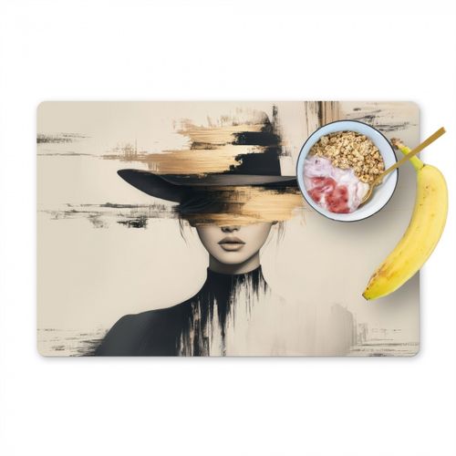 Salvamanteles - Mujer - Sombrero - Pintura