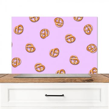 Salpicaderos de cocina - Pretzels - Alimentación - Morado