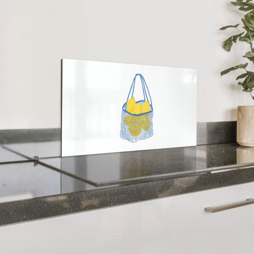 Bolsa - Azul - Limones - Ilustración