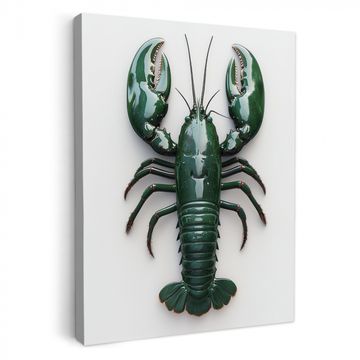 Lienzos decorativos - Langosta - Glossier - Verde - Blanco