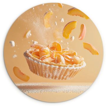Cuadro redondo - Melocotón - Comida - Pastel - Naranja