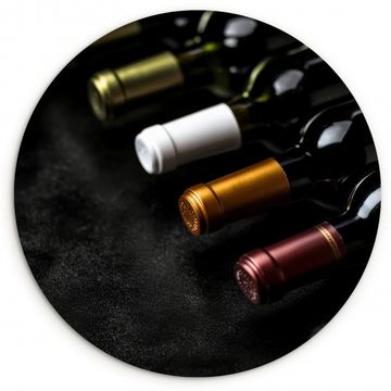 Cuadro redondo - Vino - Botellas - Variedad - Sabores