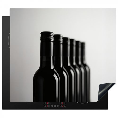 Protector de placa de induccion - Botellas de vino - Negro - Minimalista