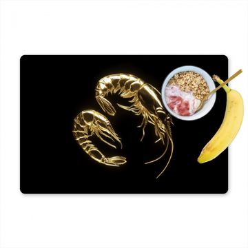 Salvamanteles - Camarones - Negro - Oro - Animales