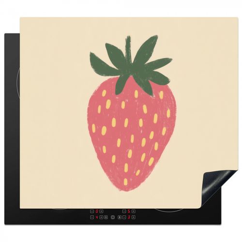 Protector de placa de induccion - Fresa - Minimalista - Rojo - Fruta