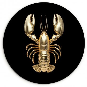 Cuadro redondo - Cáncer - Oro - Textura - Negro