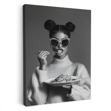 Lienzos decorativos - Mujer - Pasta - Gafas de sol