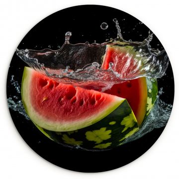 Cuadro redondo - Sandía - Negra - Agua - Fruta - Melón
