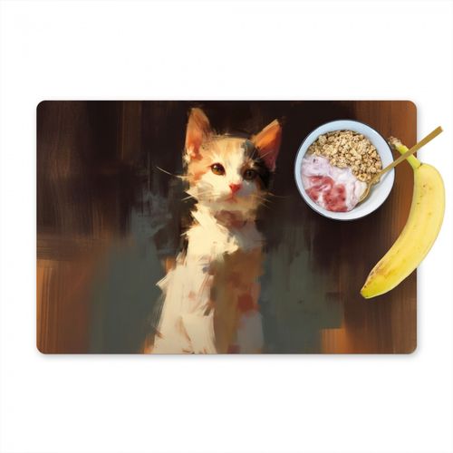 Gato - Pintado - Artístico - Blanco