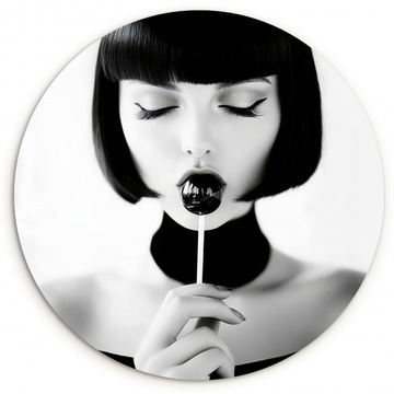 Cuadro redondo - Mujer - Lolly - Negro - Blanco