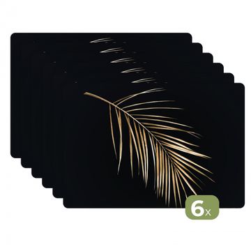 Salvamanteles - Hoja de palmera dorada