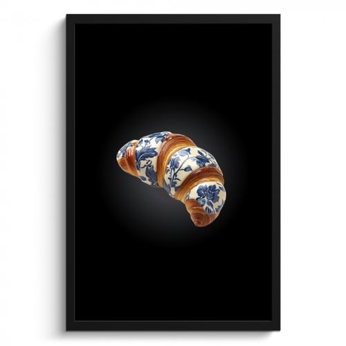 Croissant - Motivo floral - Azul de Delft