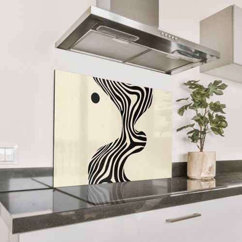 Salpicaderos de cocina - Beige - Líneas - Ondulado - Abstracto
