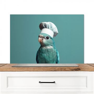 Salpicaderos de cocina - Periquito - Pájaro - Gorro de cocinero - Lindo