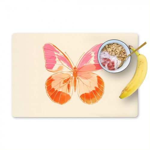 Salvamanteles - Naranja - Mariposa - Minimalista