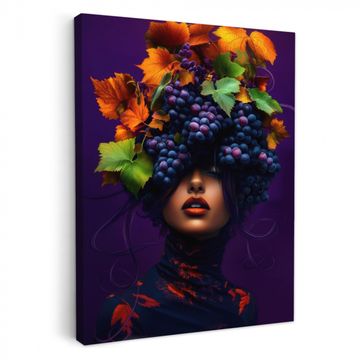 Lienzos decorativos - Mujer - Morado - Uvas