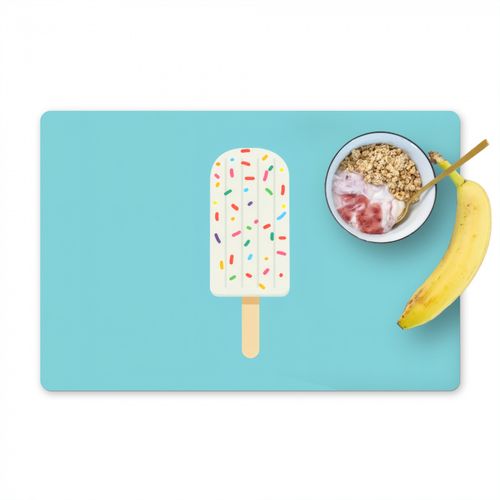 Salvamanteles - Helado - Palito - Espolvoreado - Azul claro