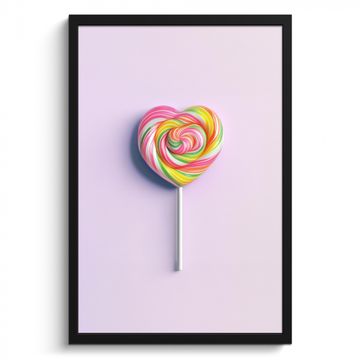 Cuadros enmarcados - Corazón - Piruleta - Caramelo