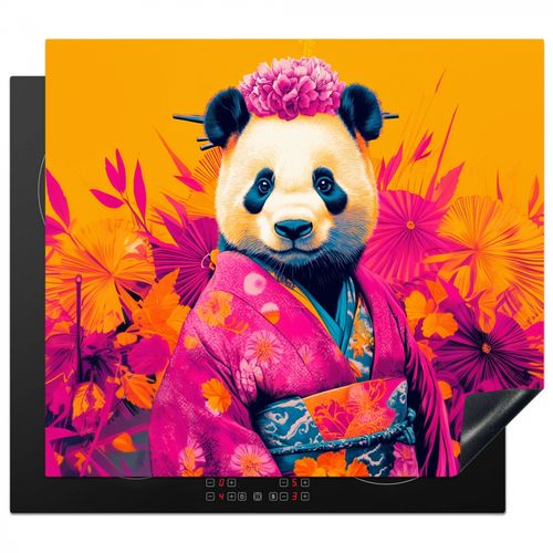 Protector de placa de induccion - Kimono - Rosa - Panda - Corona de flores