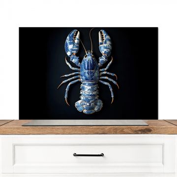 Salpicaderos de cocina - Langosta - Azul de Delft - Escudo - Resistente