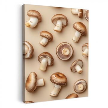 Lienzos decorativos - Castaño Setas - Beige