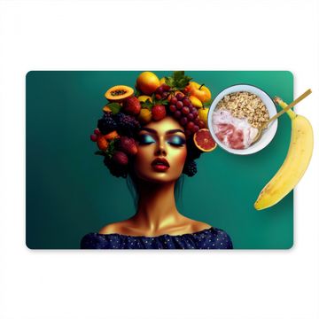 Salvamanteles - Mujer - Tocada - Tropical - Fruta - Uvas