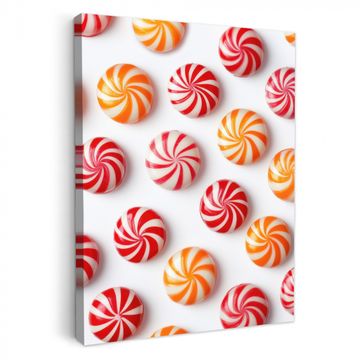 Lienzos decorativos - Caramelo - Patrón - Rojo - Naranja