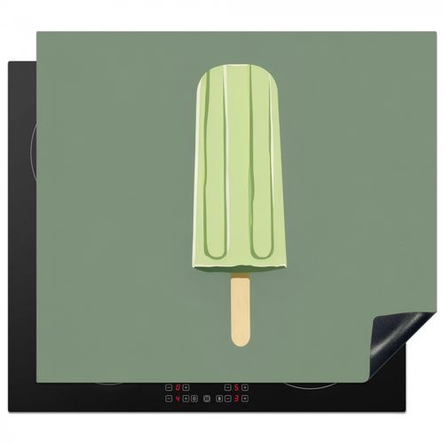 Protector de placa de induccion - Verde - Helado de agua - Palo - Ilustración