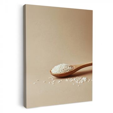 Lienzos decorativos - Cuchara - Arroz - Madera - Beige