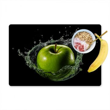 Salvamanteles - Manzana - Verde - Fruta - Agua - Negro