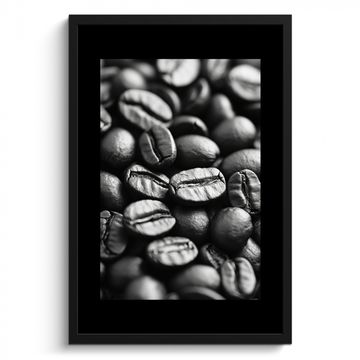 Cuadros enmarcados - Café en grano - Negro - Vintage