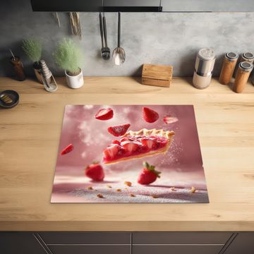 Protector de inducción - Fresa - Tarta - Comida - Rosa