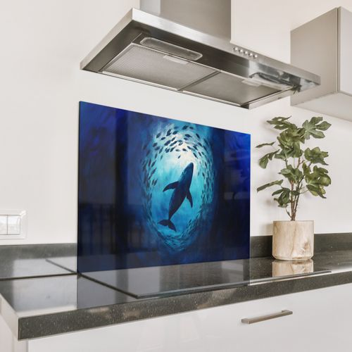 Salpicaderos de cocina - Ballena - Pez - Azul oscuro