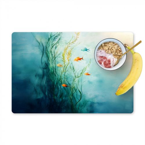 Salvamanteles - Plantas acuáticas - Peces - Colorido - Agua