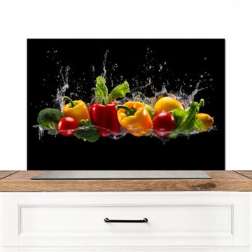 Salpicaderos de cocina - Pimiento dulce - Agua - Vegetal - Negro