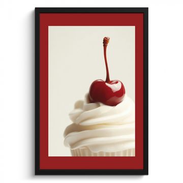 Cuadros enmarcados - Cupcake - Cereza - Rojo