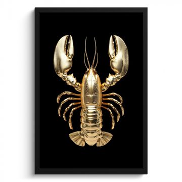 Cuadros enmarcados - Langosta - Oro - Textura - Negro
