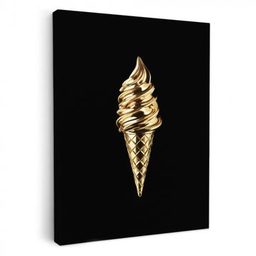Lienzos decorativos - Helado - Oro - Negro - Alimentos