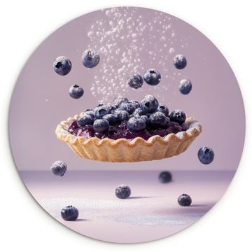 Cuadro redondo - Alimentación - Pastel - Bayas - Azul