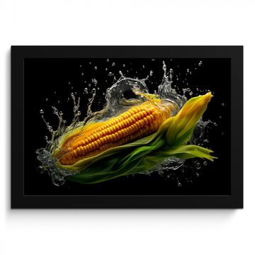 Cuadros enmarcados - Maíz - Vegetal - Plantas - Negro - Agua