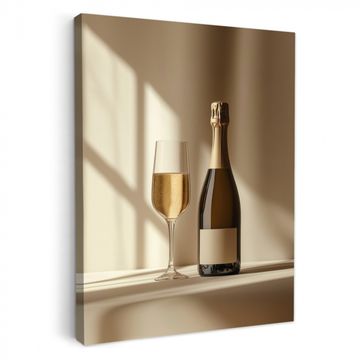Lienzos decorativos - Champán - Beige - Sombra - Burbujas