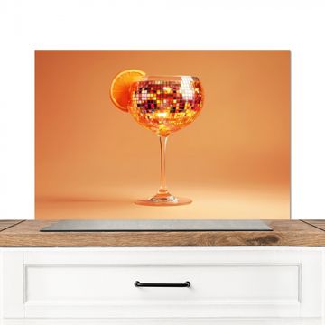 Salpicaderos de cocina - Bebida - Naranja - Purpurina - Disco