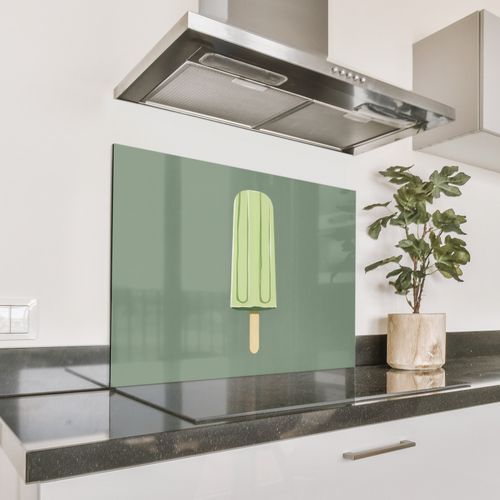Salpicaderos de cocina - Verde - Helado de agua - Palo - Ilustración