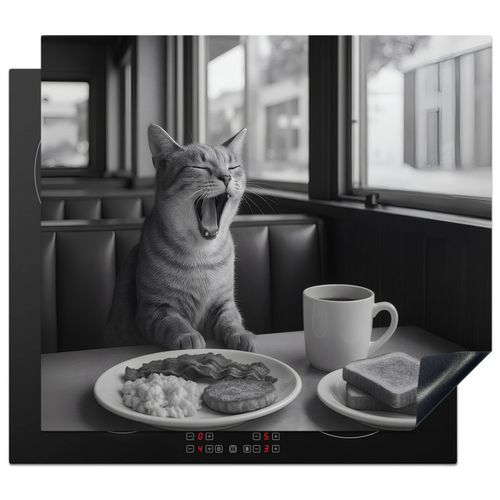 Protector de placa de induccion - Gato - Café - Pan - Negro