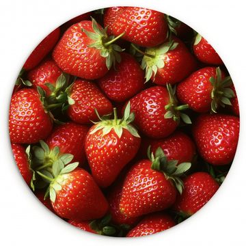 Cuadro redondo - Fresa - Fruta - Rojo