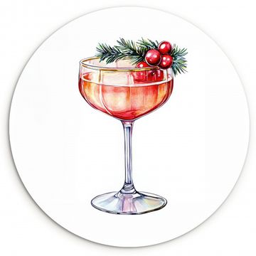 Cuadro redondo - Cóctel - Fiesta - Invierno - Decoración